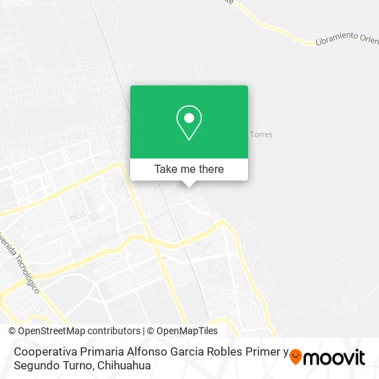 Cooperativa Primaria Alfonso Garcia Robles Primer y Segundo Turno map