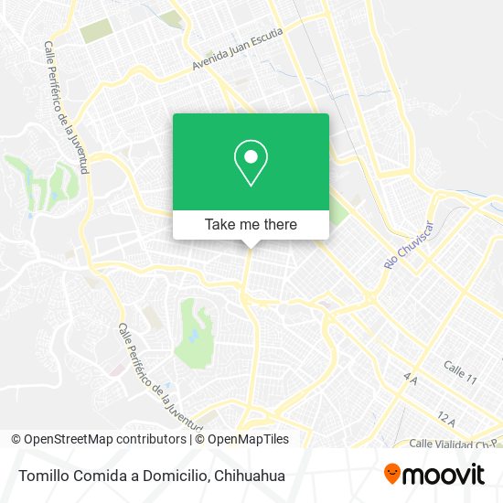 Mapa de Tomillo Comida a Domicilio