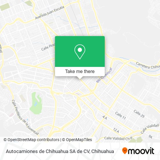 Autocamiones de Chihuahua SA de CV map