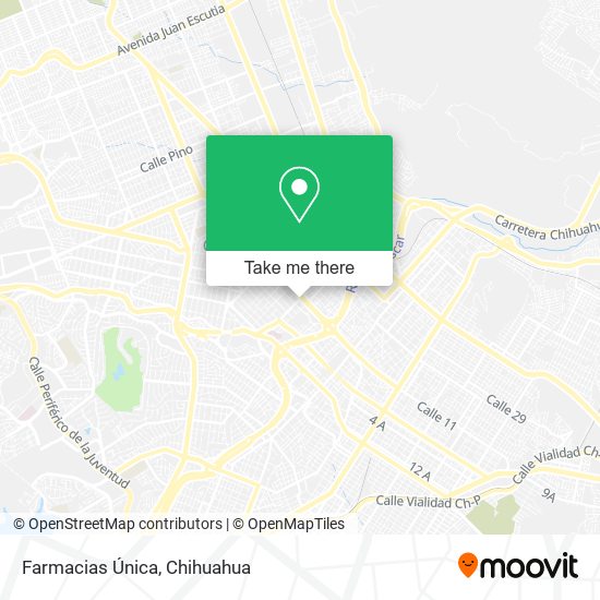 Farmacias Única map