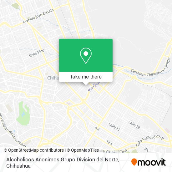 Alcoholicos Anonimos Grupo Division del Norte map