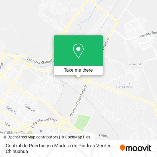 Mapa de Central de Puertas y o Madera de Piedras Verdes