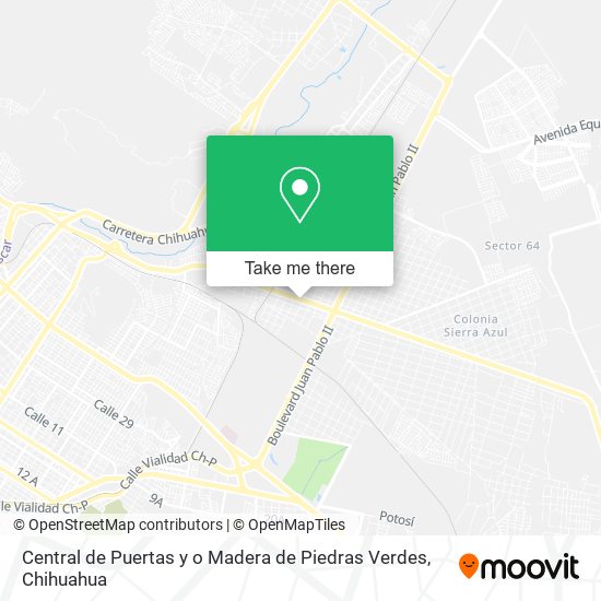 Mapa de Central de Puertas y o Madera de Piedras Verdes