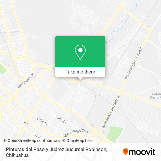 Pinturas del Paso y Juárez Sucursal Robinson map