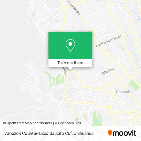 Amazon Counter-Oxxo Saucito Cuf map