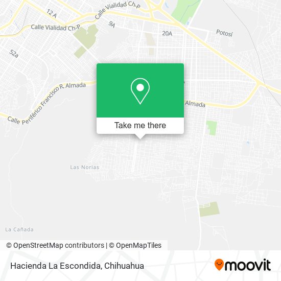 Hacienda La Escondida map