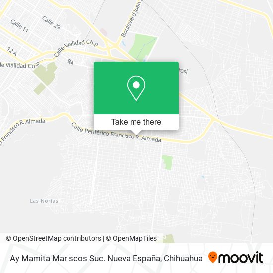 Ay Mamita Mariscos Suc. Nueva España map