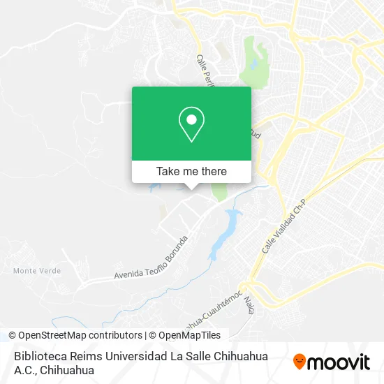 Mapa de Biblioteca Reims Universidad La Salle Chihuahua A.C.