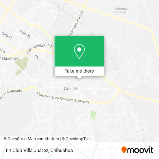 Mapa de Fit Club Villa Juárez