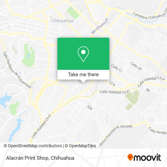 Alacrán Print Shop map