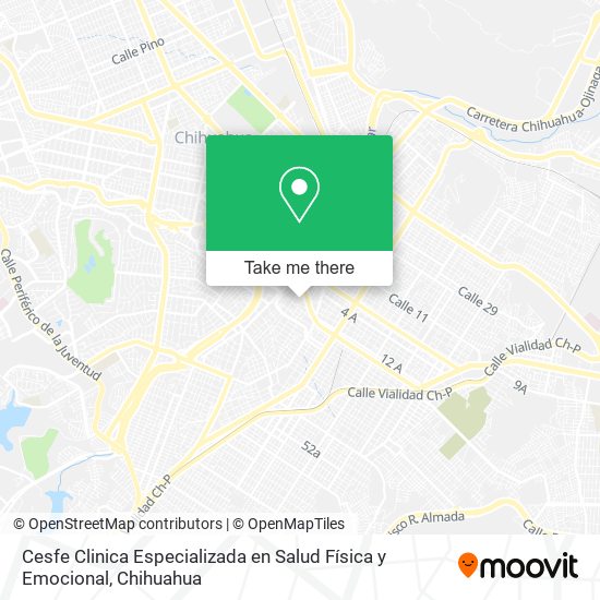 Cesfe Clinica Especializada en Salud Física y Emocional map