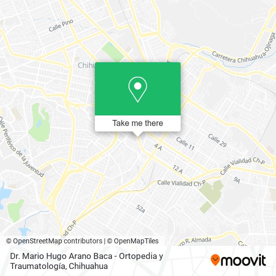 Dr. Mario Hugo Arano Baca - Ortopedia y Traumatología map