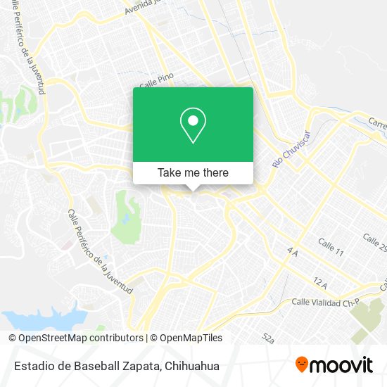 Estadio de Baseball Zapata map