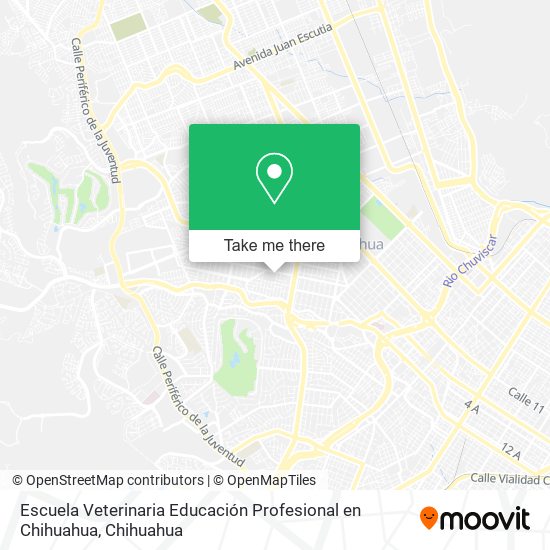 Mapa de Escuela Veterinaria Educación Profesional en Chihuahua