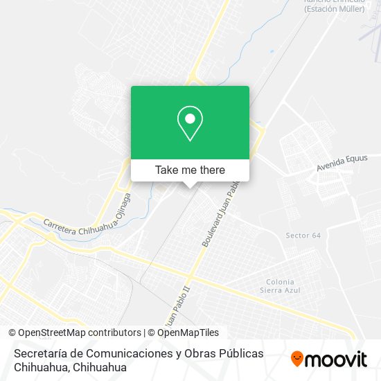 Secretaría de Comunicaciones y Obras Públicas Chihuahua map