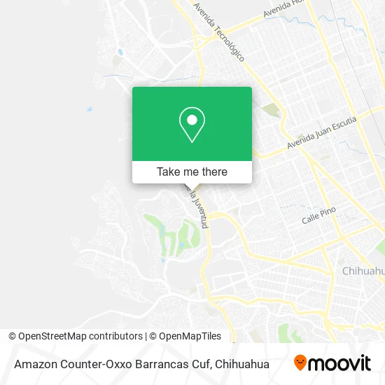 Amazon Counter-Oxxo Barrancas Cuf map
