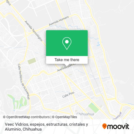 Veec Vidrios, espejos, estructuras, cristales y Aluminio map