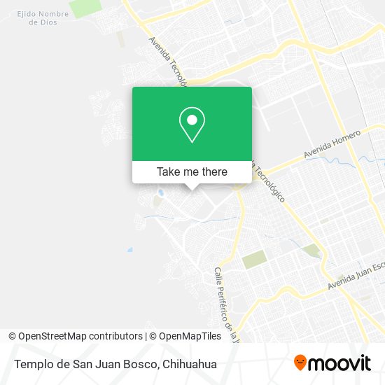 Mapa de Templo de San Juan Bosco