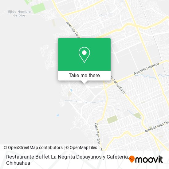 Restaurante Buffet La Negrita Desayunos y Cafetería map