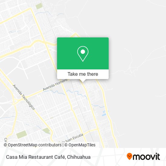 Mapa de Casa Mia Restaurant Café