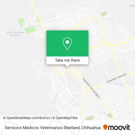 Mapa de Servicios Medicos Veterinarios Shetland