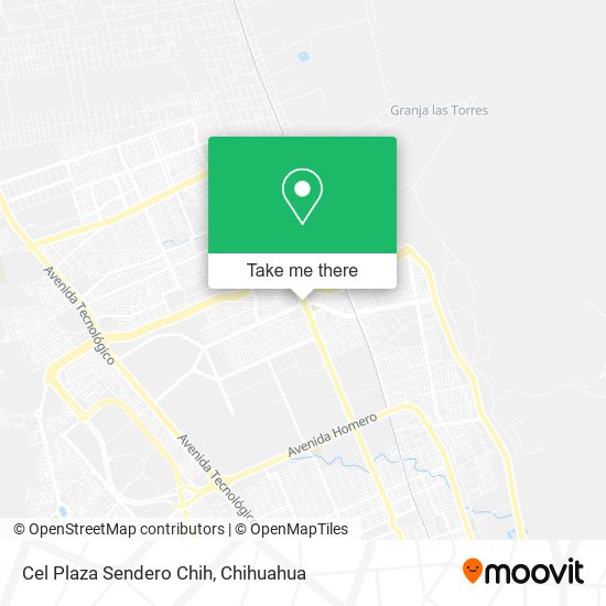 Cel Plaza Sendero Chih map