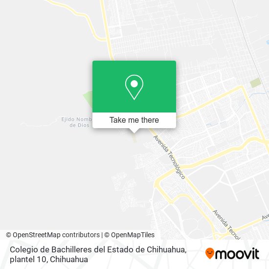 Colegio de Bachilleres del Estado de Chihuahua, plantel 10 map