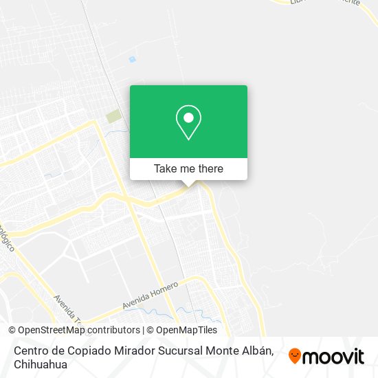 Centro de Copiado Mirador Sucursal Monte Albán map