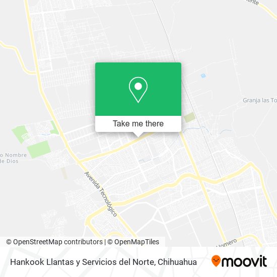 Mapa de Hankook Llantas y Servicios del Norte