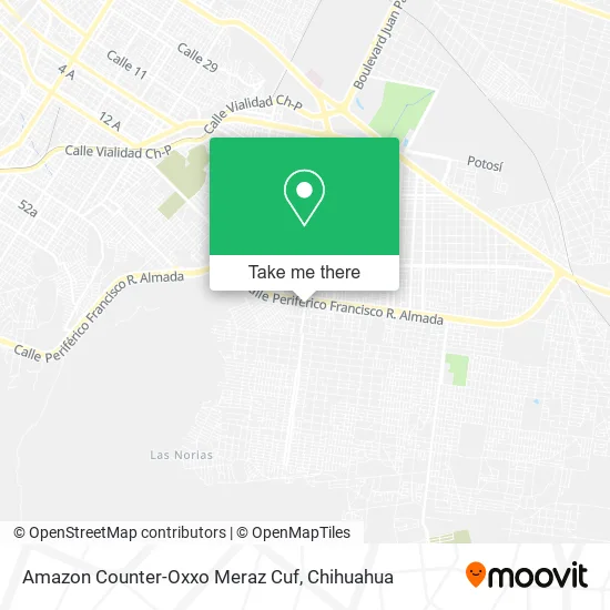 Amazon Counter-Oxxo Meraz Cuf map
