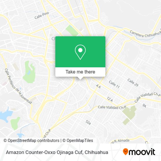Amazon Counter-Oxxo Ojinaga Cuf map