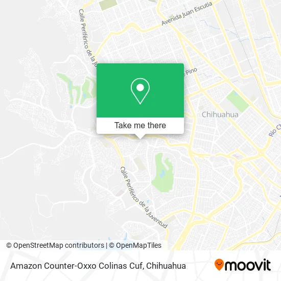 Amazon Counter-Oxxo Colinas Cuf map