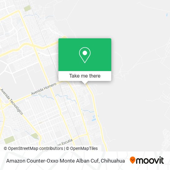 Amazon Counter-Oxxo Monte Alban Cuf map