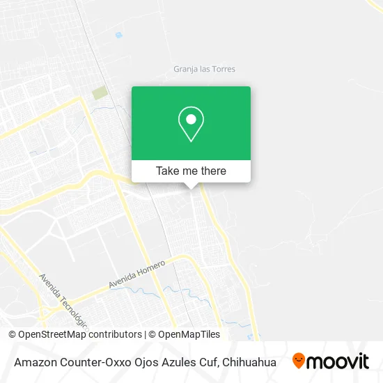Amazon Counter-Oxxo Ojos Azules Cuf map