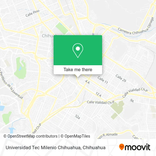 Mapa de Universidad Tec Milenio Chihuahua