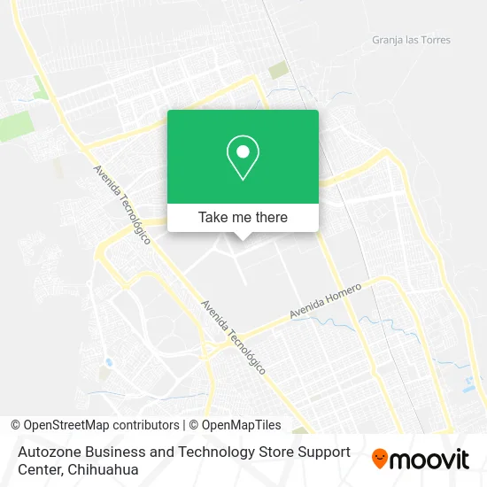 Autozone Business and Technology Store Support Center map