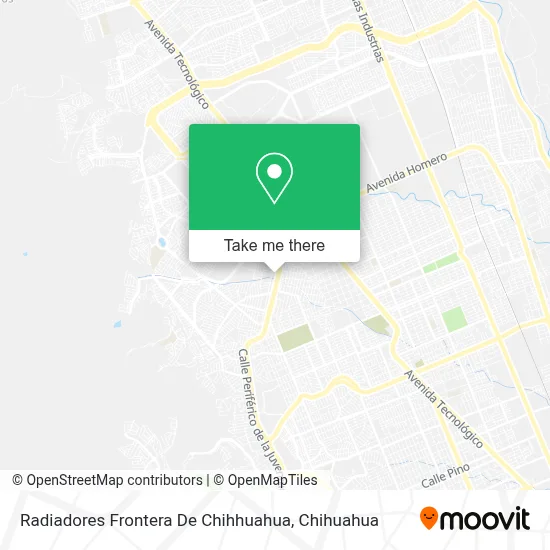 Radiadores Frontera De Chihhuahua map
