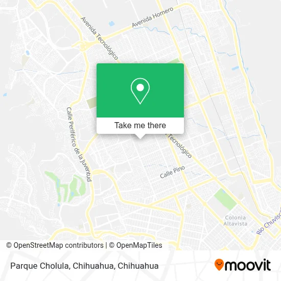 Parque Cholula, Chihuahua map