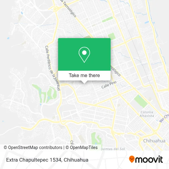Extra Chapultepec 1534 map