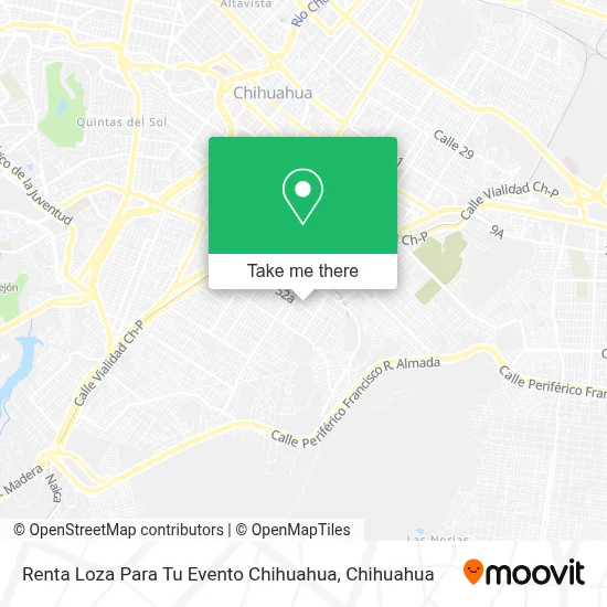 Renta Loza Para Tu Evento Chihuahua map