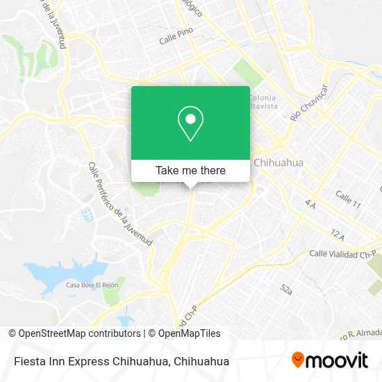 Fiesta Inn Express Chihuahua map