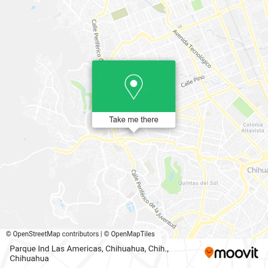 Parque Ind Las Americas, Chihuahua, Chih. map