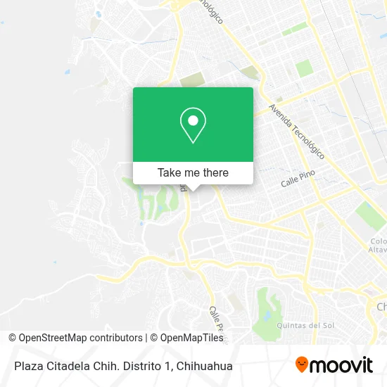 Plaza Citadela Chih. Distrito 1 map