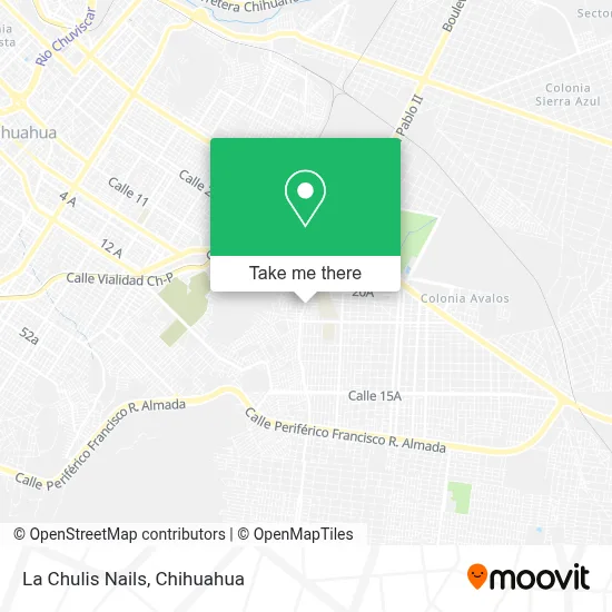 La Chulis Nails map