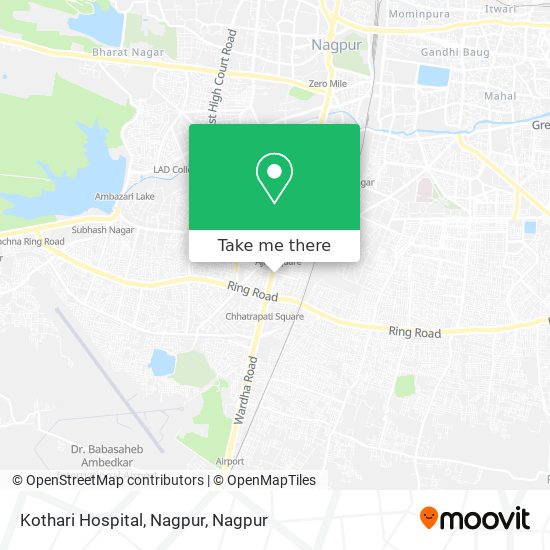 Kothari Hospital, Nagpur map