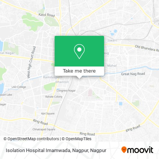 Isolation Hospital Imamwada, Nagpur map