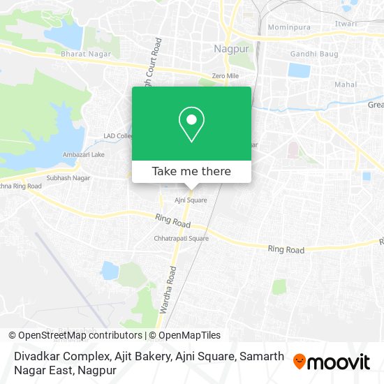 Divadkar Complex, Ajit Bakery, Ajni Square, Samarth Nagar East map