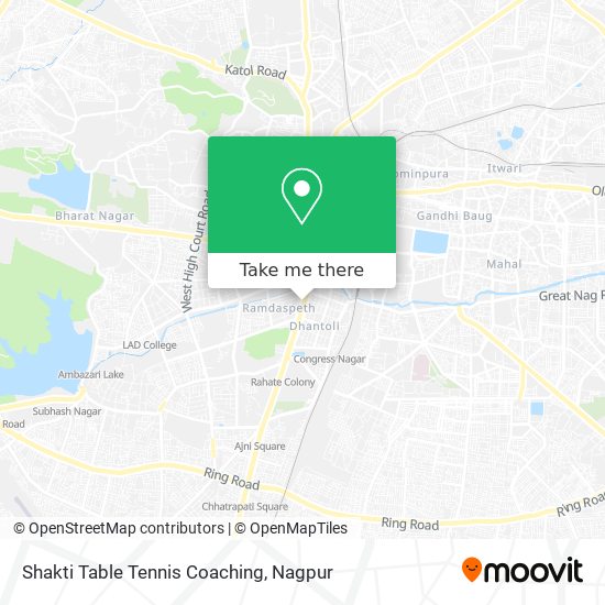 Shakti Table Tennis Coaching map