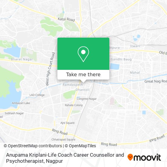 Anupama Kriplani-Life Coach Career Counsellor and Psychotherapist map