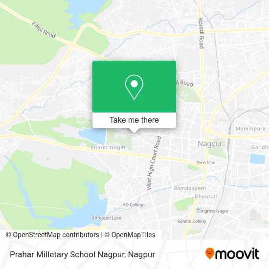 Prahar Milletary School Nagpur map